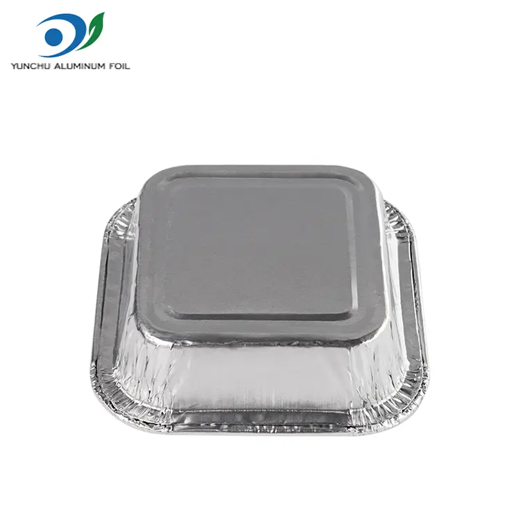 Wadhah Kek Kue Square Fryer Perak Aluminium Foil