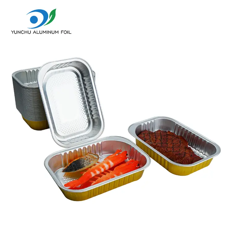 Kontaner Dagang Square Aluminium Foil Emas