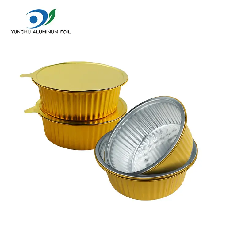 Takeaway pot kontaner emas aluminium aluminium aluminium aluminium
